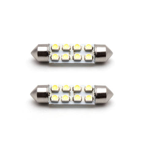 White 8-SMD Festoon 39mm 6411 578 LED Bulb Car Interior Dome Trunk Lights 6000K