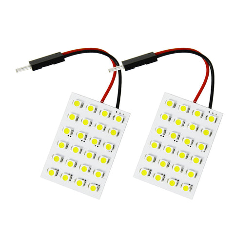 10x Blue 36mm 24-SMD Festoon LED Panel Interior Dome Lights C5W 6418 3425 6413