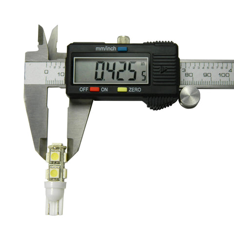 10x T10 168 194 LED White\ Blue 501 W5W 9-SMD Side Wedge License Light Bulbs 2825 192