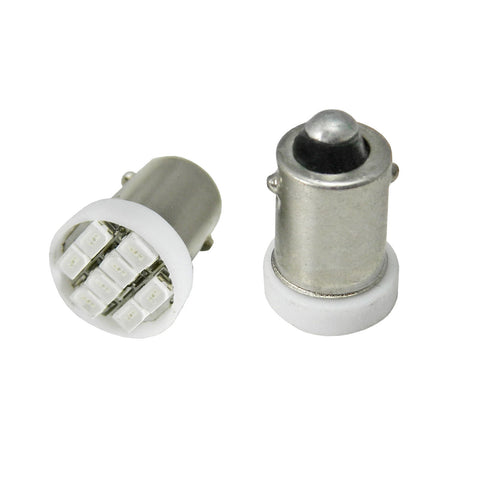 12PCS Ultra Blue BA9S 8 SMD LED Bulbs for Car Interior Dome Map Panel Light