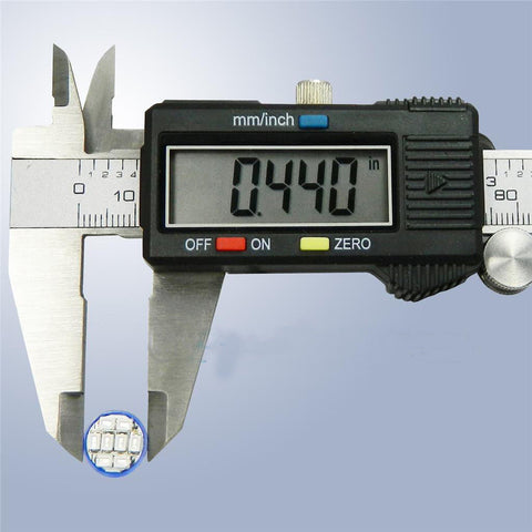 6pcs 8000K Ice Blue 16-SMD License Plate Light T10 Side Marker Backup LED Bulb