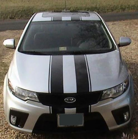 Double Racing Strips Car Sticker For Body Exterior Cosmetic, Hood, Roof, Trunk