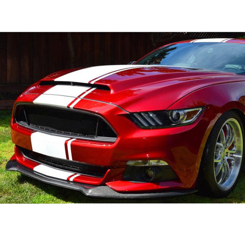 Double-dual White Sport Style Hood Roof Stripe Cover Trim For For Mustang 15-21