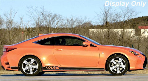 2x Sports Racing Car Graphics Side Lower Body Vinyl Long Stripe Decal Stickers