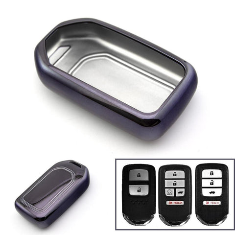 Glossy Red/ Blue/ Black/ Gold/ Silver Soft TPU Case Remote Smart Key Fob Cover Holder for Honda Accord Civic Pilot CRV HRV Odyssey