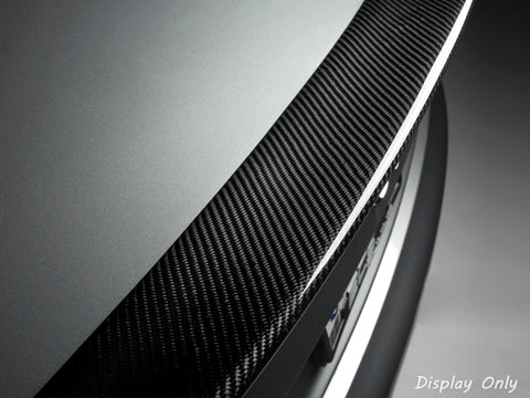 Rear Trunk Lid Spoiler Wing Carbon Fiber Trim for 2013 - 2016 Audi A4 B8.5 / Quattro 4-Dr