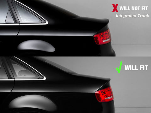 Rear Trunk Lid Spoiler Wing Carbon Fiber Trim for 2013 - 2016 Audi A4 B8.5 / Quattro 4-Dr