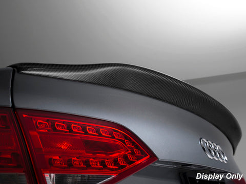 Rear Trunk Lid Spoiler Wing Carbon Fiber Trim for 2013 - 2016 Audi A4 B8.5 / Quattro 4-Dr