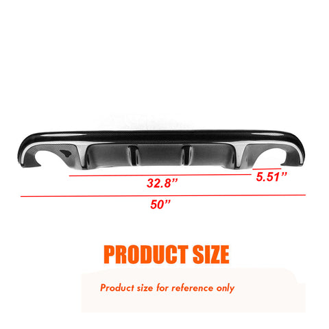 Carbon Fiber Rear Diffuser S Style Bumper Lip Body Kit For Infiniti Q50 2014-17