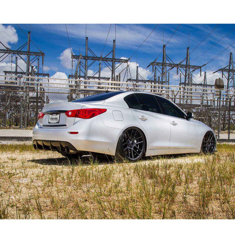 Carbon Fiber Rear Diffuser S Style Bumper Lip Body Kit For Infiniti Q50 2014-17