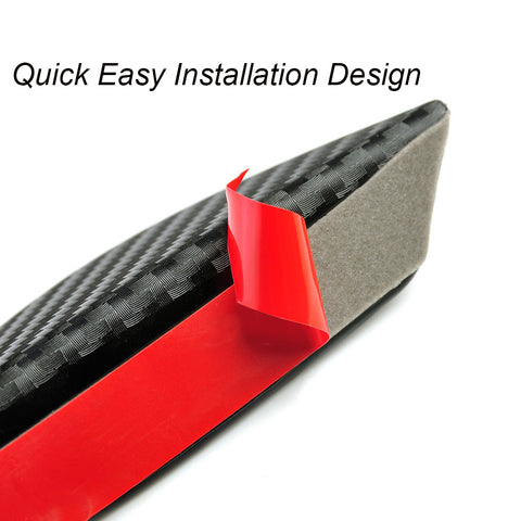 4pcs Carbon Fiber Pattern Bumper Lip Fins Canards Splitters Diffuser(Matte Grey /Black)