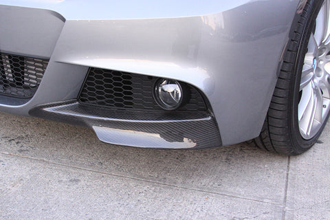 Carbon Fiber Front Splitters Bumper Lip Covers Air Dams For BMW E90 E91 LCI M Tech 2009-2011