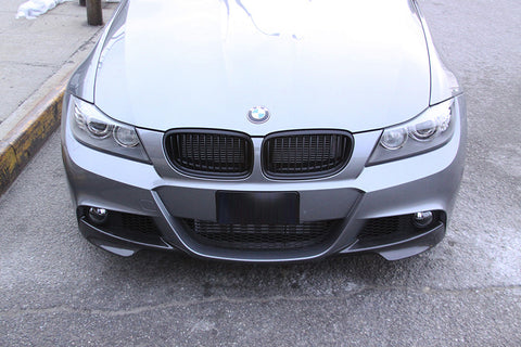Carbon Fiber Front Splitters Bumper Lip Covers Air Dams For BMW E90 E91 LCI M Tech 2009-2011