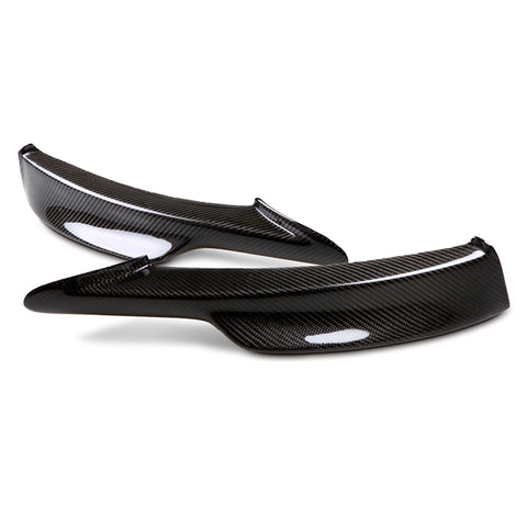 Carbon Fiber Front Splitters Bumper Lip Covers Air Dams For BMW E90 E91 LCI M Tech 2009-2011