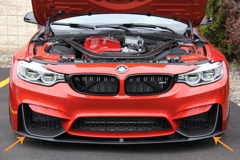 1 Set Carbon Fiber Splitters Bumper Spoiler Lips Set For 2014-2018 BMW M3 M4 F80 F82 F83