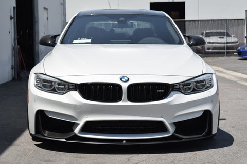 1 Set Carbon Fiber Splitters Bumper Spoiler Lips Set For 2014-2018 BMW M3 M4 F80 F82 F83