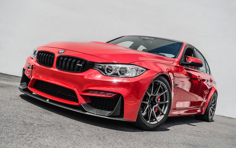 1 Set Carbon Fiber Splitters Bumper Spoiler Lips Set For 2014-2018 BMW M3 M4 F80 F82 F83