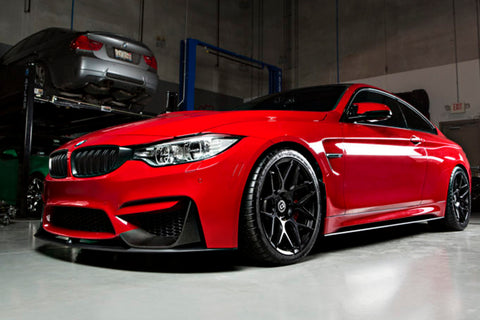 1 Set Carbon Fiber Splitters Bumper Spoiler Lips Set For 2014-2018 BMW M3 M4 F80 F82 F83