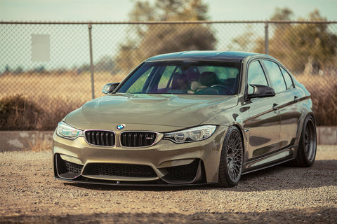 1 Set Carbon Fiber Splitters Bumper Spoiler Lips Set For 2014-2018 BMW M3 M4 F80 F82 F83