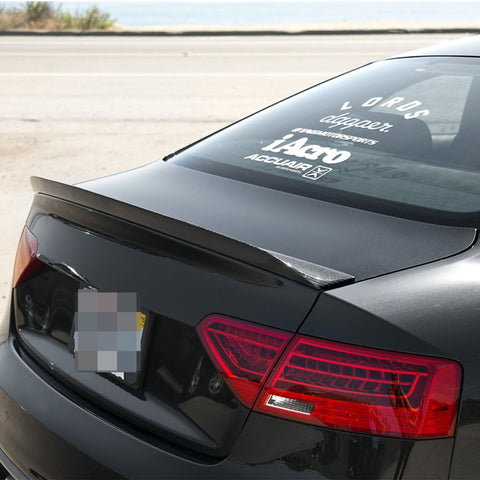 Carbon Fiber Trunk Lid Duckbill Cat Style Tail Spoiler Wing for Audi A5 B8 2008-2016