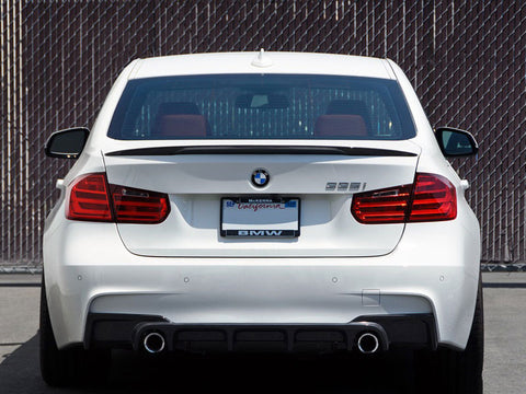 Trunk Lid Spoiler Wing Carbon Fiber Deck For BMW F30 F80 M3 Sedan Boot M Performance