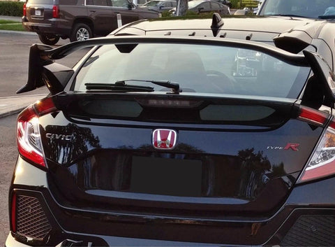 ABS Plastic Rear Trunk R Style JDM Spoiler Wing for 2016 2017 Honda Civic Sedan