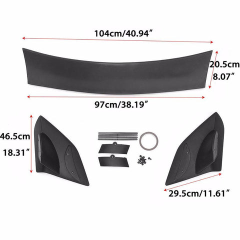 ABS Plastic Rear Trunk R Style JDM Spoiler Wing for 2016 2017 Honda Civic Sedan