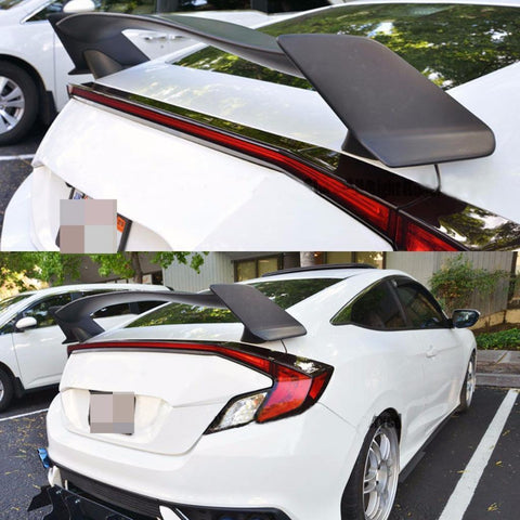 ABS Plastic Rear Trunk R Style JDM Spoiler Wing for 2016 2017 Honda Civic Sedan