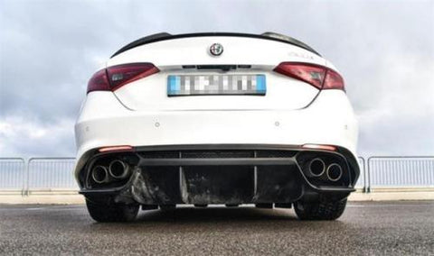For 2017 Alfa Romeo Giulia Quadrifoglio VQ Trunk Lid Spoiler Wing Carbon Fiber
