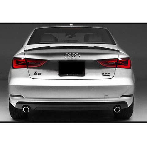 Real Carbon Fiber V Style Highkick Rear Trunk Spoiler Wing For 2014-2017 Audi A3 S3 Sedan