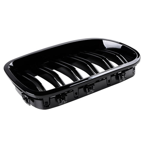 2X BMW 5-Series F10 F11 Painted Glossy Black Front Grille Grill Kidney 2011-2016 M5 528i 550i
