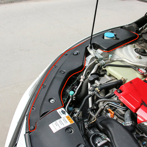 2pcs Engine Bay Side Panel Cover Replacement for Honda Civic 10th Gen 2016-2019