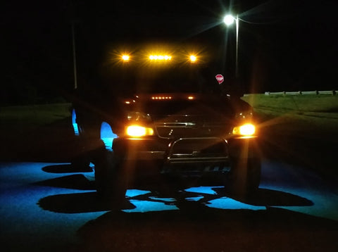 Cab Marker Roof Running Lights Assembly for Chevrolet Silverado 1500 2500 3500 HD Classic 2002-2007, Amber Trunk LED Cab Roof Marker Clearance Light Kit Fit GMC Sierra 1500 2500 3500 HD Classic 2002-2007