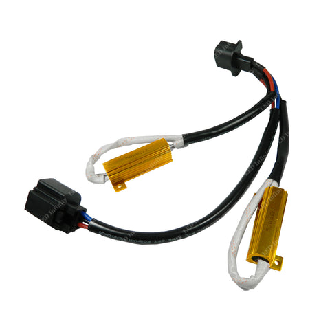 2pcs H13 9008 LED Load Resistor Kit HID Relay Harness Decoder CAN-bus Anti Flicker Hyper Flash Wiring Canceler