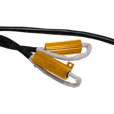 2pcs H13 9008 LED Load Resistor Kit HID Relay Harness Decoder CAN-bus Anti Flicker Hyper Flash Wiring Canceler