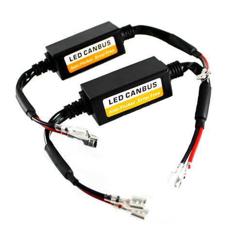 LED Canbus Error Free Decoder Adapter Anti Flicker Flash Computer Warning Error Canceler For LED Headlights, Fog lights, DRL Bulbs H1 H3 H8 H9 H11 H4 9003 H13 H7 9008 9005 9006 9004 9007