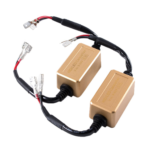 New H1 H3 LED Canbus Headlight Decoder Adapters Anti Hyper Blink Flash Error Free