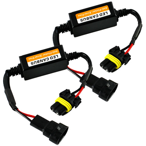 LED Canbus Error Free Decoder Adapter Anti Flicker Flash Computer Warning Error Canceler For LED Headlights, Fog lights, DRL Bulbs H1 H3 H8 H9 H11 H4 9003 H13 H7 9008 9005 9006 9004 9007