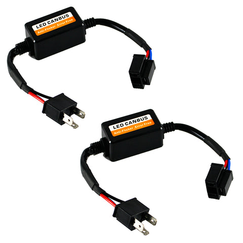 LED Canbus Error Free Decoder Adapter Anti Flicker Flash Computer Warning Error Canceler For LED Headlights, Fog lights, DRL Bulbs H1 H3 H8 H9 H11 H4 9003 H13 H7 9008 9005 9006 9004 9007