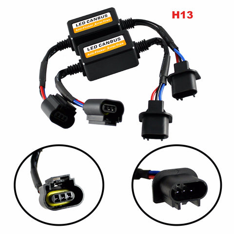 LED Canbus Error Free Decoder Adapter Anti Flicker Flash Computer Warning Error Canceler For LED Headlights, Fog lights, DRL Bulbs H1 H3 H8 H9 H11 H4 9003 H13 H7 9008 9005 9006 9004 9007