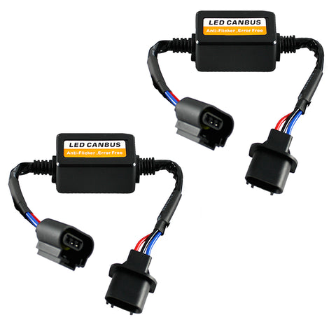 LED Canbus Error Free Decoder Adapter Anti Flicker Flash Computer Warning Error Canceler For LED Headlights, Fog lights, DRL Bulbs H1 H3 H8 H9 H11 H4 9003 H13 H7 9008 9005 9006 9004 9007