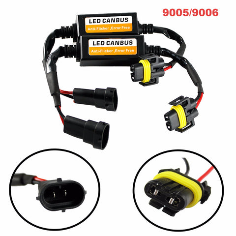 LED Canbus Error Free Decoder Adapter Anti Flicker Flash Computer Warning Error Canceler For LED Headlights, Fog lights, DRL Bulbs H1 H3 H8 H9 H11 H4 9003 H13 H7 9008 9005 9006 9004 9007