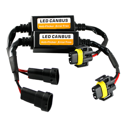 LED Canbus Error Free Decoder Adapter Anti Flicker Flash Computer Warning Error Canceler For LED Headlights, Fog lights, DRL Bulbs H1 H3 H8 H9 H11 H4 9003 H13 H7 9008 9005 9006 9004 9007