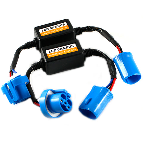 LED Canbus Error Free Decoder Adapter Anti Flicker Flash Computer Warning Error Canceler For LED Headlights, Fog lights, DRL Bulbs H1 H3 H8 H9 H11 H4 9003 H13 H7 9008 9005 9006 9004 9007