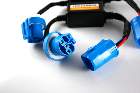 LED Canbus Error Free Decoder Adapter Anti Flicker Flash Computer Warning Error Canceler For LED Headlights, Fog lights, DRL Bulbs H1 H3 H8 H9 H11 H4 9003 H13 H7 9008 9005 9006 9004 9007