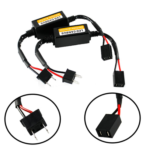 LED Canbus Error Free Decoder Adapter Anti Flicker Flash Computer Warning Error Canceler For LED Headlights, Fog lights, DRL Bulbs H1 H3 H8 H9 H11 H4 9003 H13 H7 9008 9005 9006 9004 9007