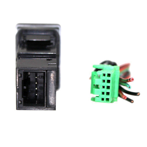 Factory Style 4-Pole 12V Push Button Switch w/ LED Background Indicator Lights For Fog Lights, DRL, LED Light Bar, etc (200 Series For Toyota, 32.5x22mm)