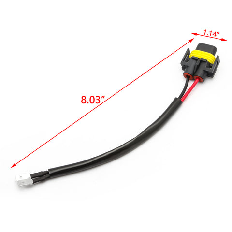 H8B H9B H11B Socket Female Adapter LED Headlight Bulbs Conversion Harness Cable Socket Plug Adapter Wires (2pcs/pk)