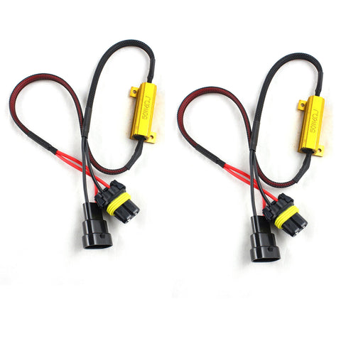 2x 9006 HB4 LED Fog Headlight Load Resistor Wiring Flickering Decoder Error Free