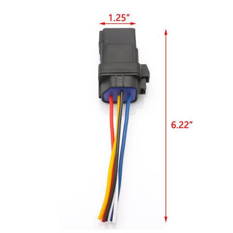 4PC 12V 5-Pin SPDT 30/40 Amp Bosch Style Waterproof Flasher Relay Automotive Marine Harness Socket for Cars Boats